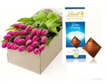 Букет тюльпанов+ шоколад